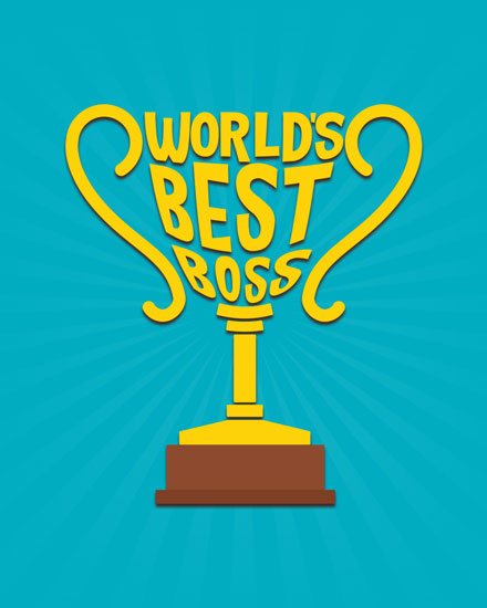 boss's day boss day card worlds best boss trophy