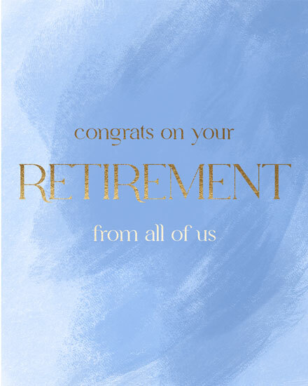 retirement gouache background lavander gold brush stroke retire retiring retiree retired artsy
