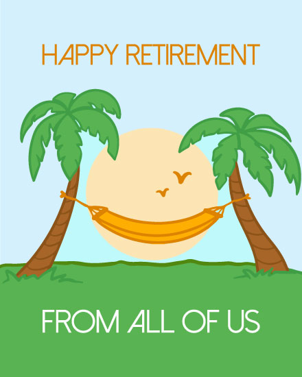 retirement card happy retirement from all of us retire retiring retiree retired