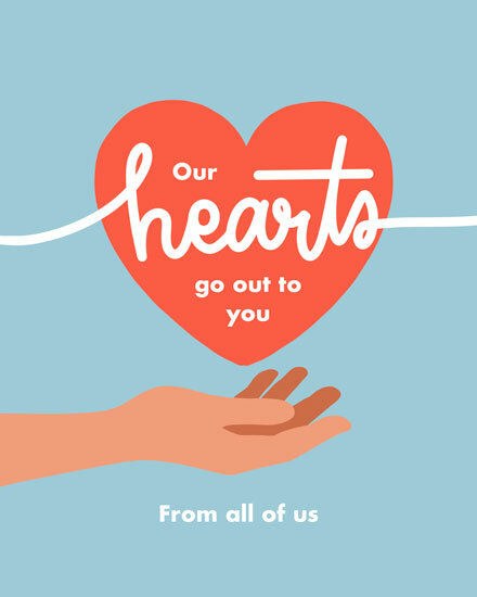 sympathy hand heart