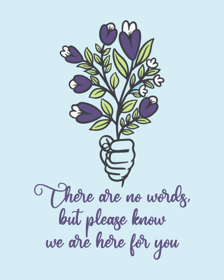 sympathy card there are no words but please know we are here for you bereavement death grief