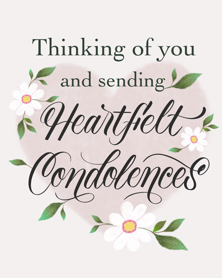 sympathy sending heartfelt condolences