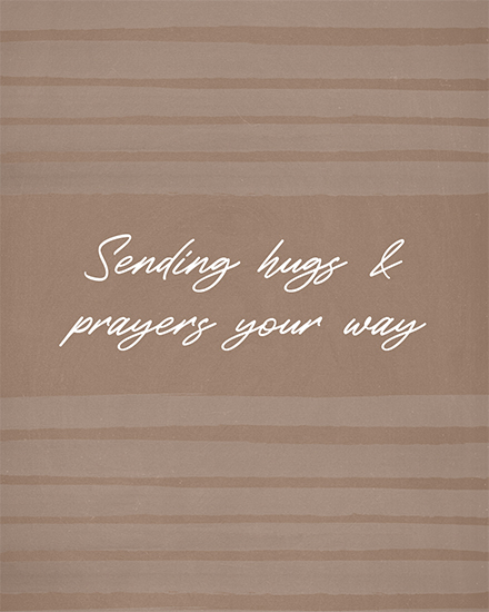 sympathy card sending hugs prayers bereavement christian death grief