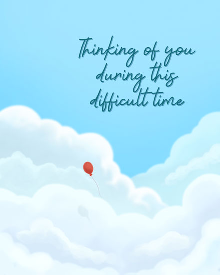 sympathy card sky bereavement death grief