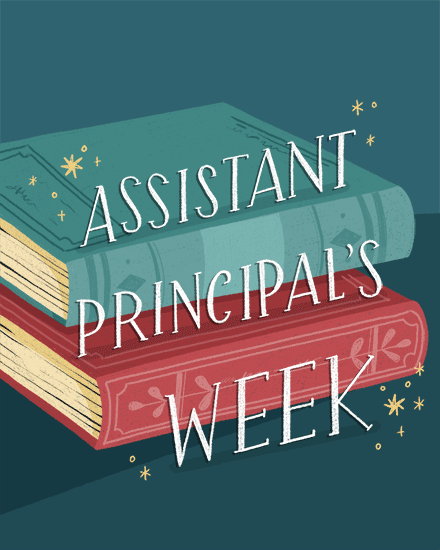 teacher appreciation assistant principals week books stars sparkles