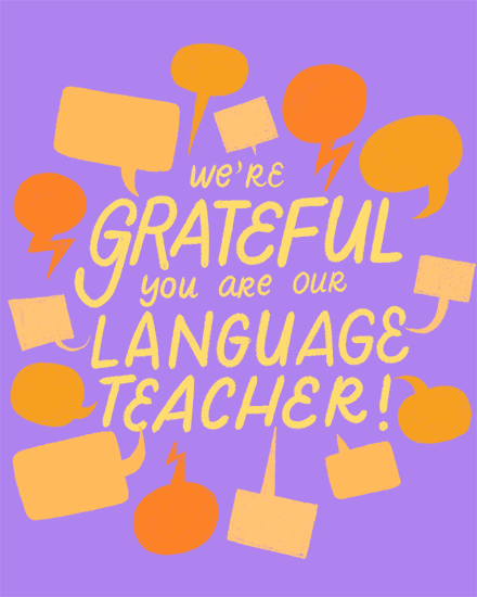 teacher appreciation card language speech bubble