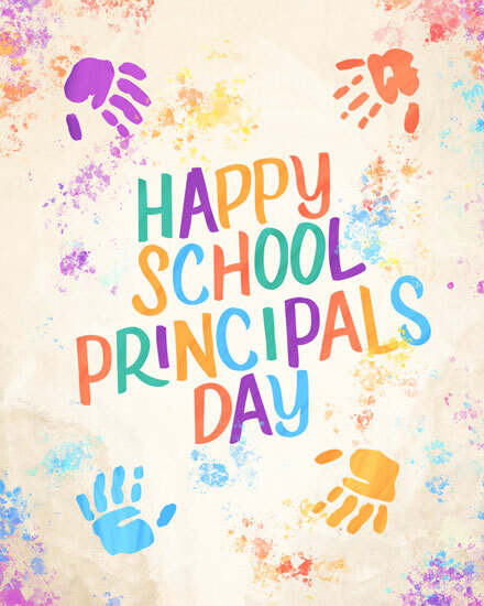 teacher appreciation principals day painting handprints prints hands school education