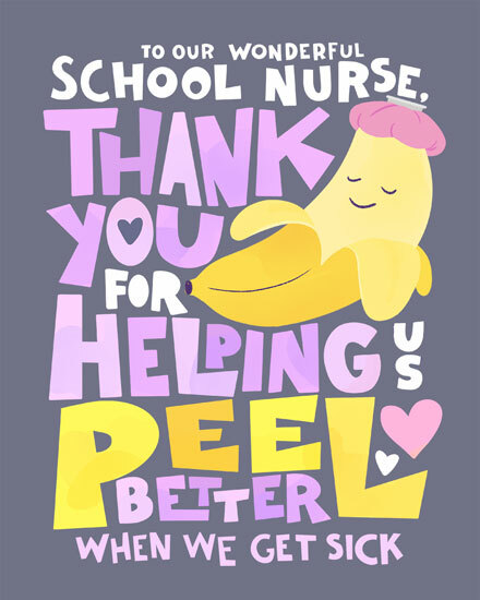 teacher appreciation school nurse pun banana peel faculty