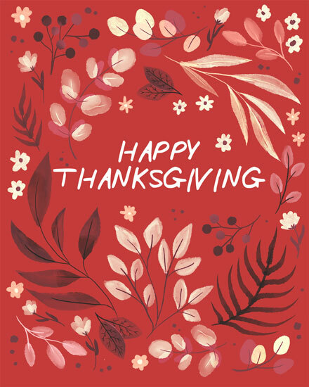 thanksgiving fall watercolor leaves