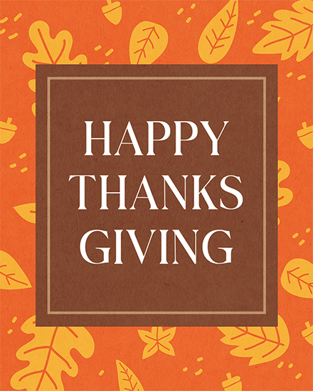 thanksgiving thanksgiving text leaves acorn leaf pattern