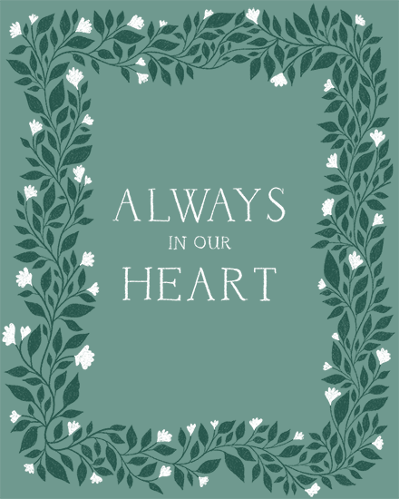 thinking of you heart leafs always