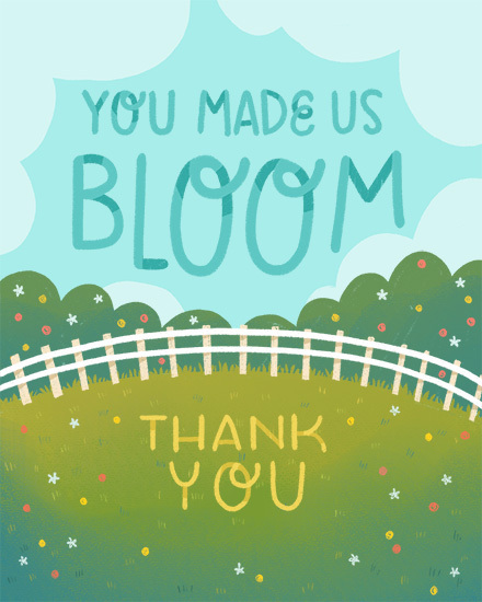 thank you bloom backyard