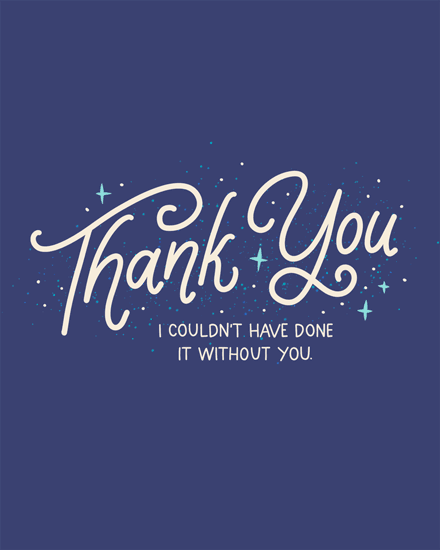 thank you elegant lettering sparkles