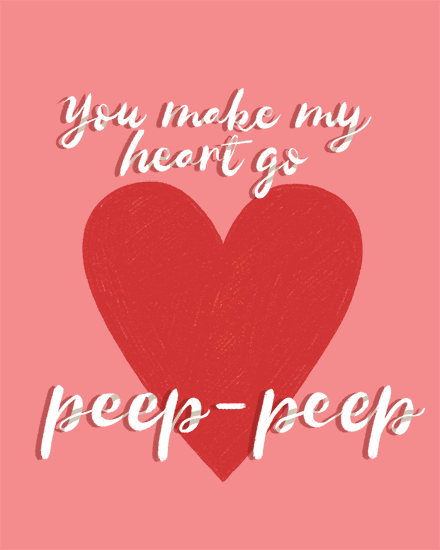 valentine's day baby chick heart