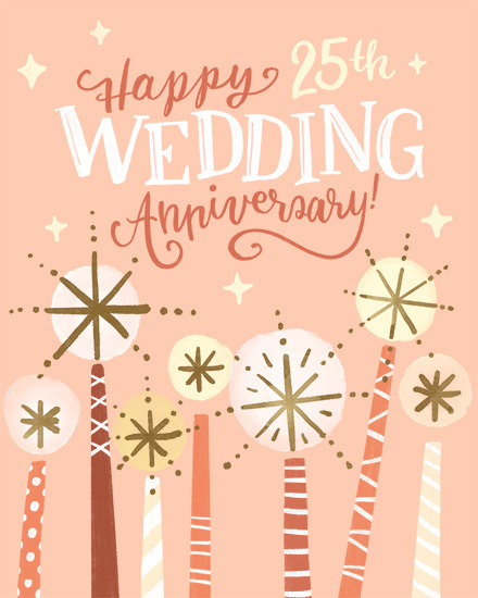 wedding 25 anniversary candles
