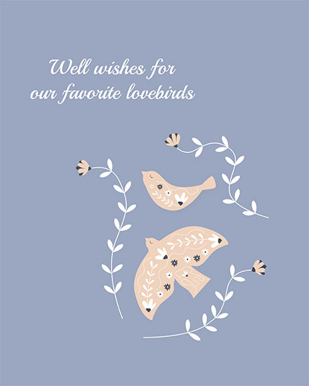 wedding card well wishes for our favorite lovebirds