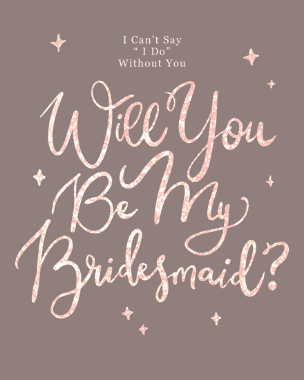 wedding bridesmaid calligraphy font text sparkle star engaged