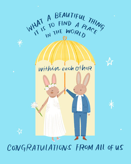 wedding bunnies umbrella place in the world 