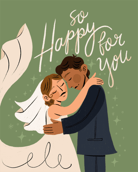 wedding couple stars happy 