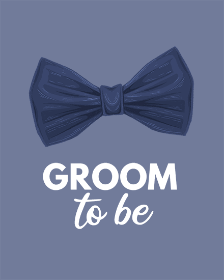wedding card groom bowtie