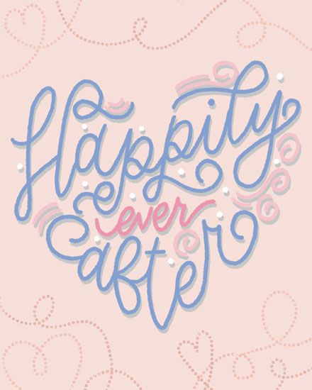 wedding card happily ever after