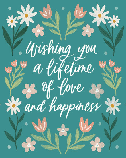 lifetime love floral wedding card flower