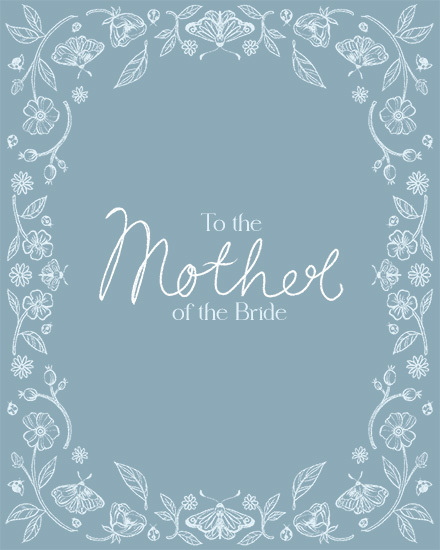 mother bride wedding card flower insect butterfly