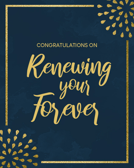 wedding renewal gold