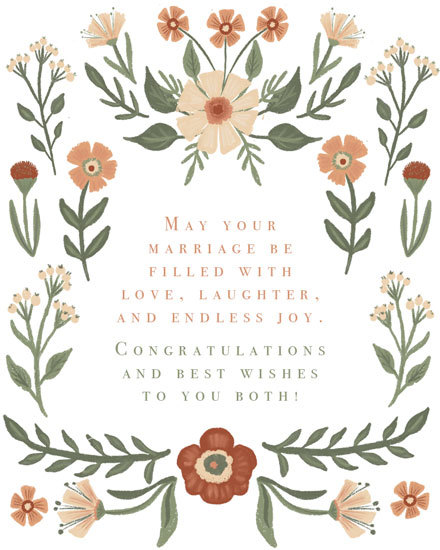 wedding card we are sorry marriage love laughter endless joy flower congrats congratulations