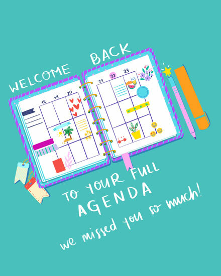 welcome back to your full agenda pen planner list agenda book notebook pen