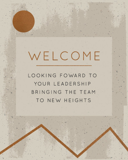 welcome leadership new heights geometric round texture