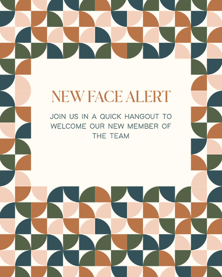 welcome meeting invitation patterns geometric