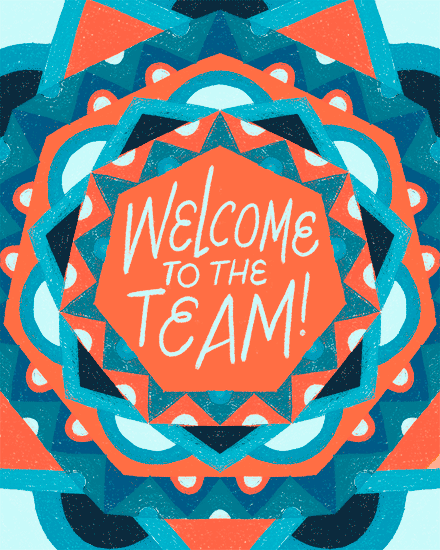 welcome card pattern animated heptagon