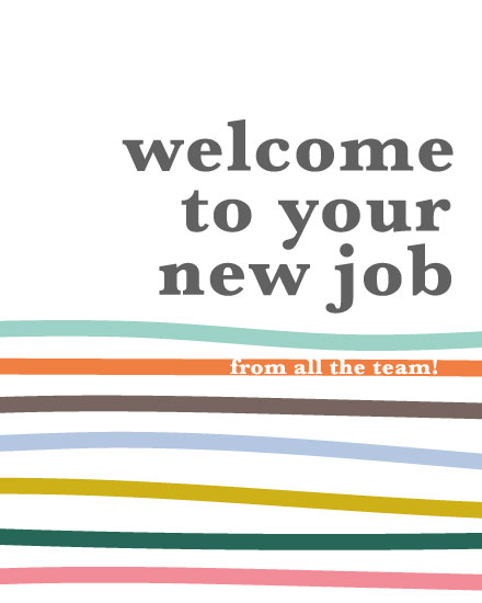 welcome card welcome to new job