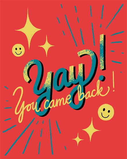 welcome card yay rehire