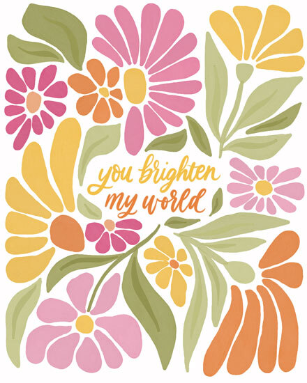 welcome you brighten my world flowers